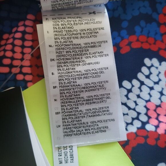 NWT Farm Rio X Adidas Navy Blue Tropical Edgy Oversized Short Sleeve Top Size 4X - Picture 7 of 7